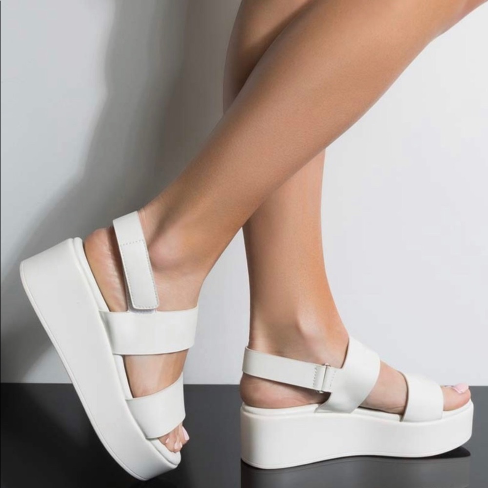White Platform Sandals